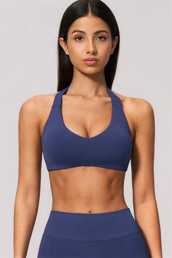 The Velvetine Halter Sports Bra Leggings 2-Piece Set