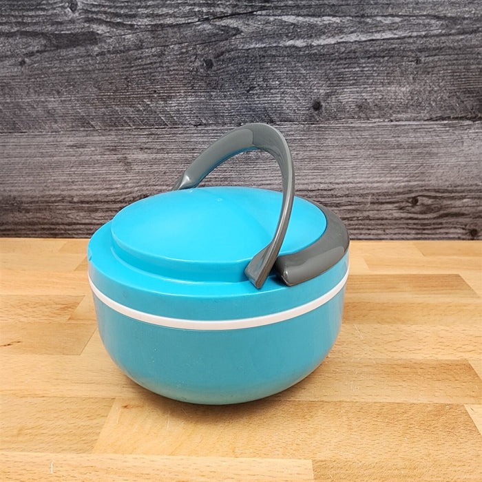 Thermal Bento Box In Blue Holds 20 Oz 580Ml With Handle