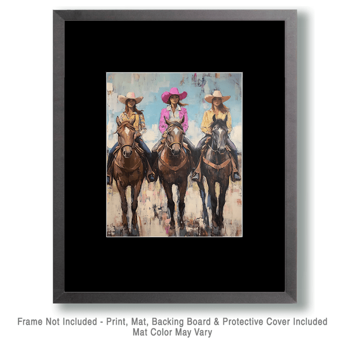 Three Cowgirls #1 8"x10" Artwork