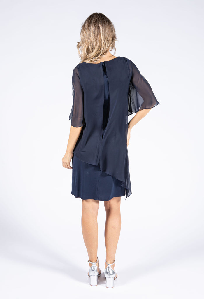Tiered Angel Sleeve Dress
