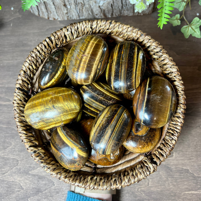 Tiger Eye Palm Stone