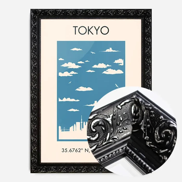 21x30cm | 8¼ x 11¾in / Black Ornate Frame