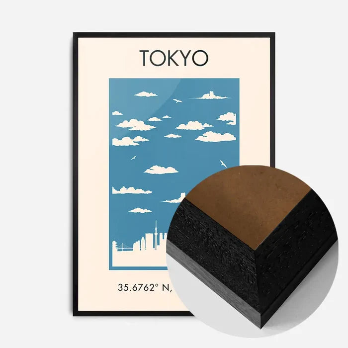 21x30cm | 8¼ x 11¾in / Black Wood Frame
