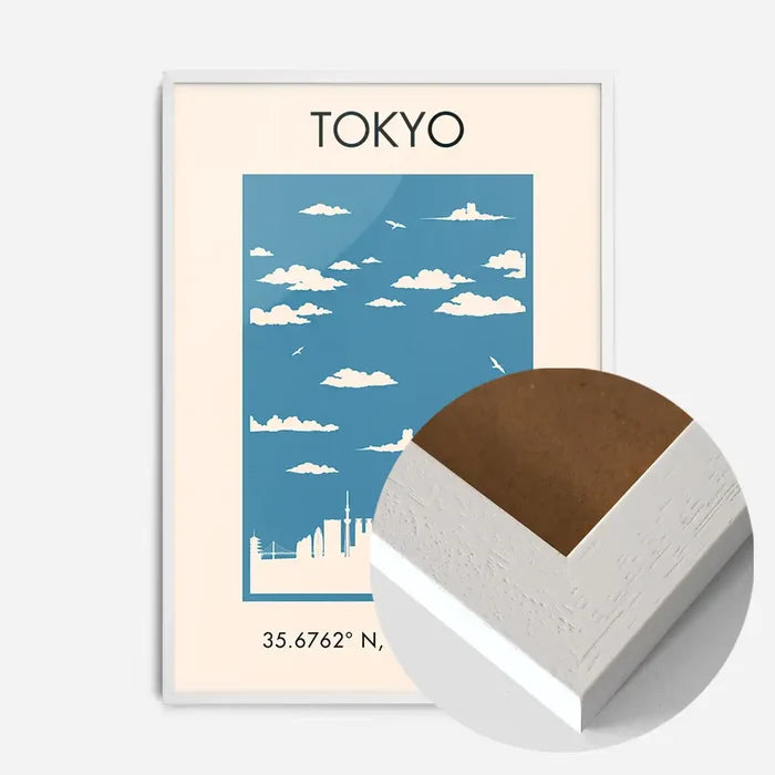 21x30cm | 8¼ x 11¾in / White Wood Frame