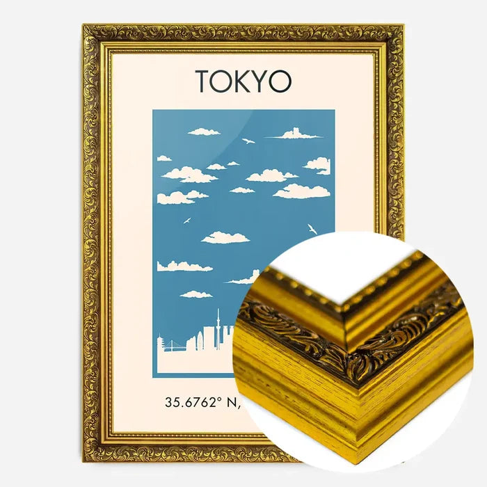 21x30cm | 8¼ x 11¾in / Gold Ornate Frame