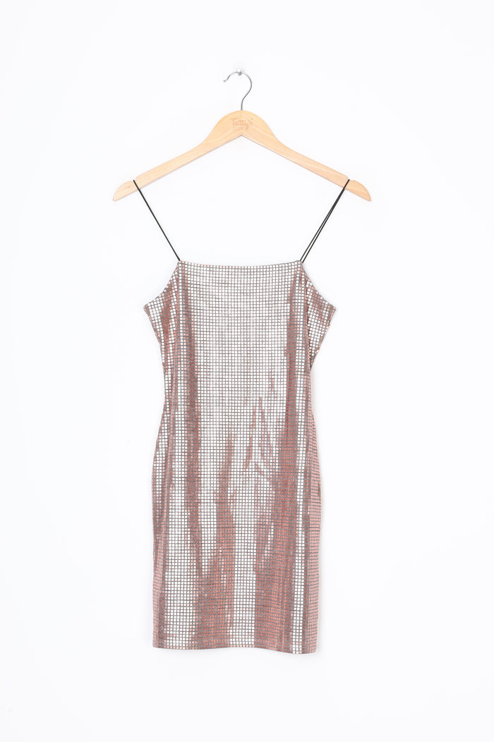Topshop Womens Metallic Dress Size 8
