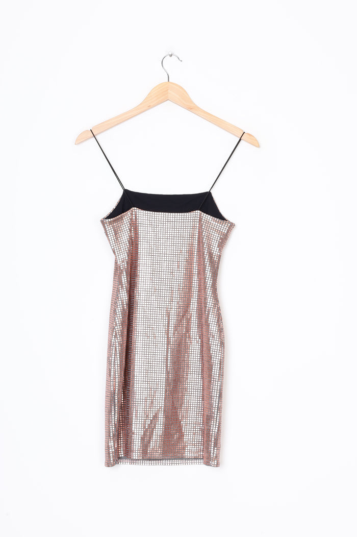 Topshop Womens Metallic Dress Size 8