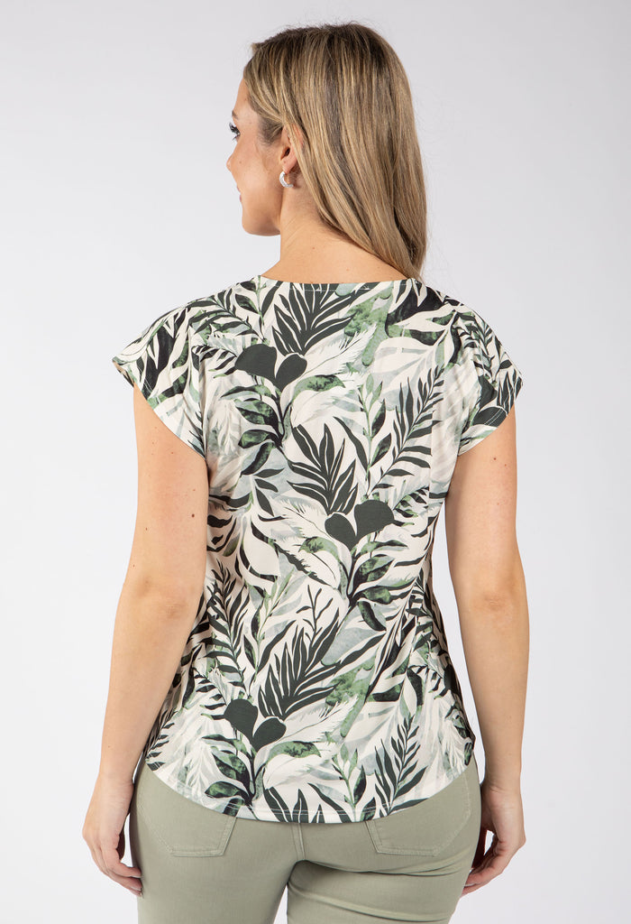 Tropical Palm Print Top