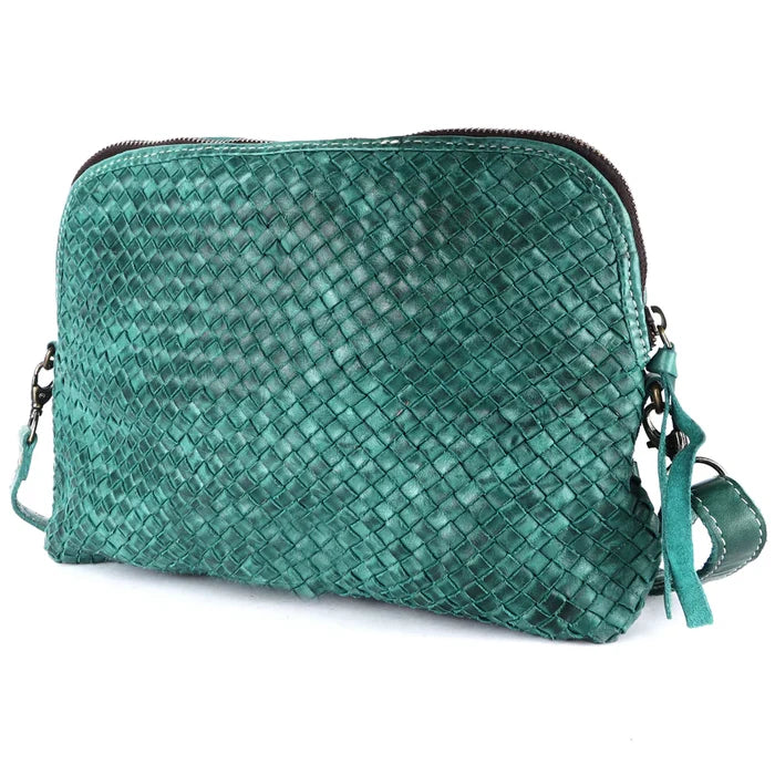 Turquoise Woven Handmade Crossbody