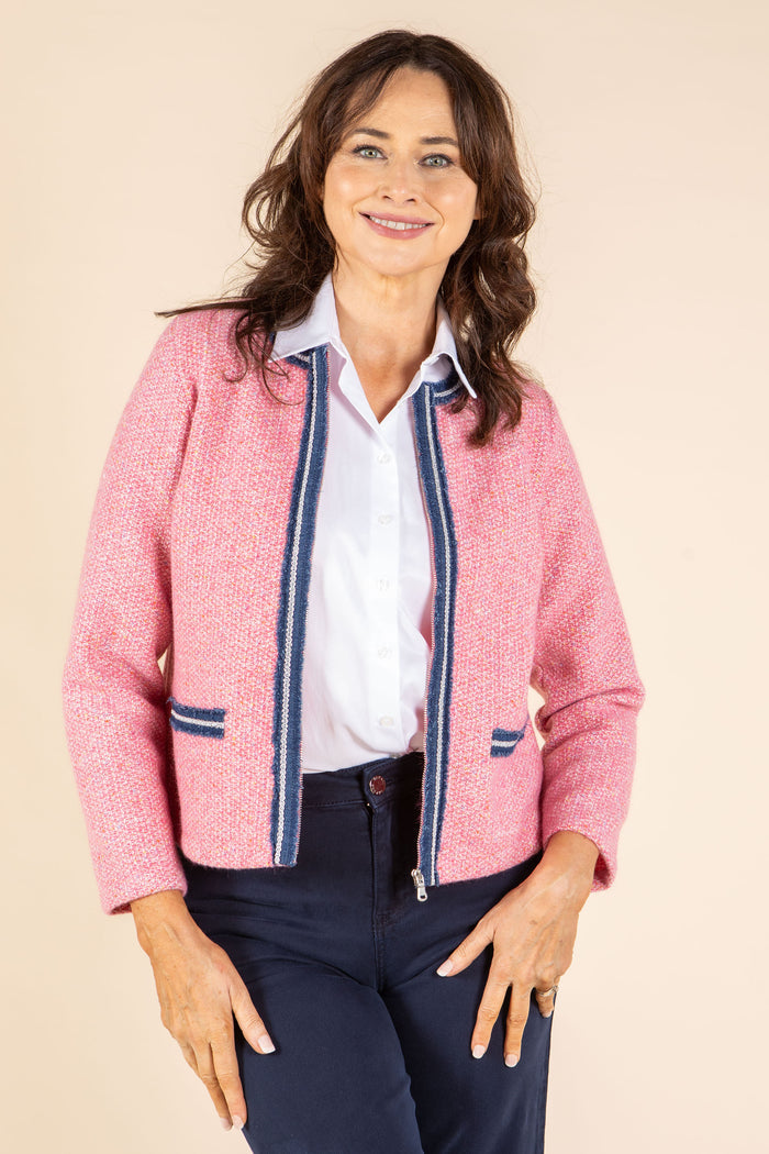 Tweed Zip-Up Jacket