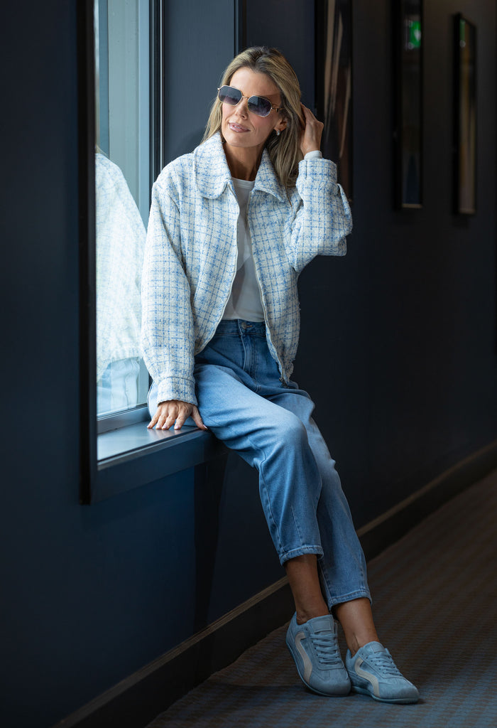 Tweed Zip-Up Jacket