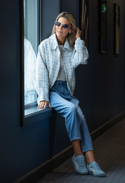 Tweed Zip-Up Jacket