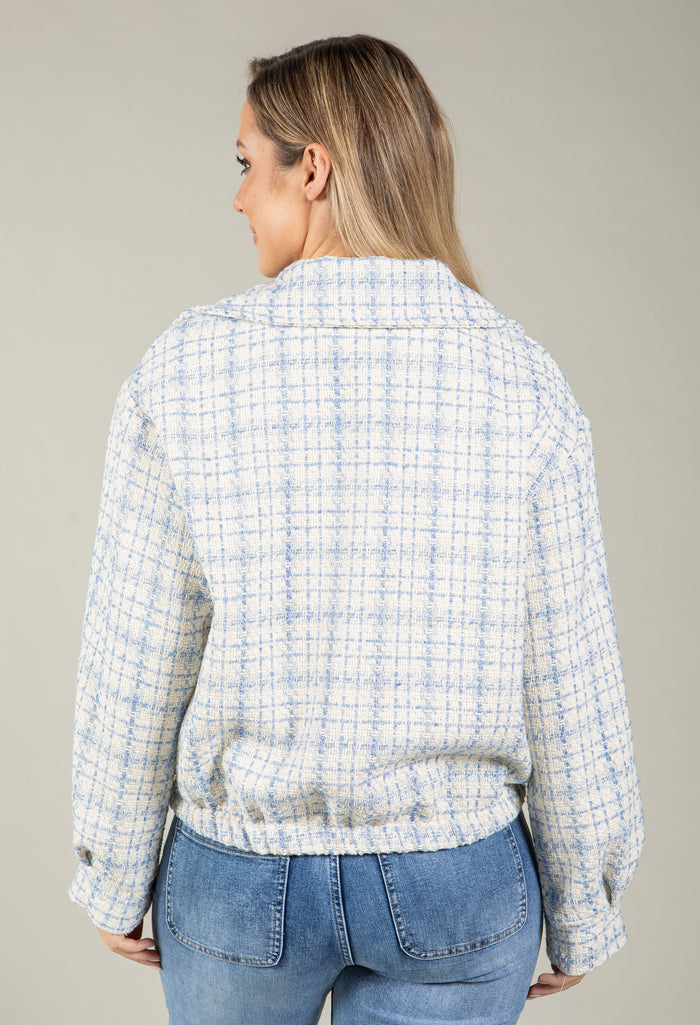 Tweed Zip-Up Jacket