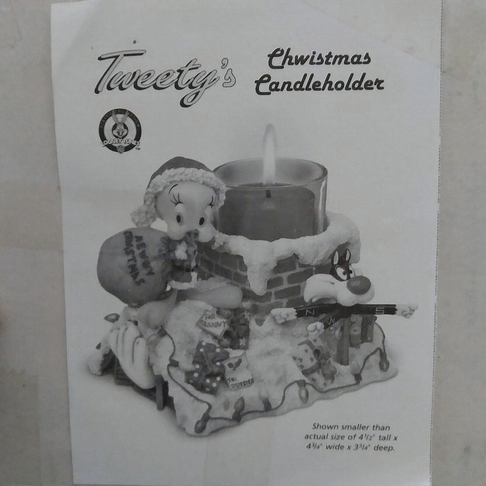 Tweety Chwistmas Candleholder Holiday Figure Sylvester Christmas by Danbury Mint