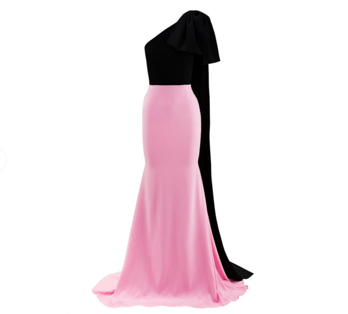 Two-Tone One-Shoulder Mermaid Dress – Roselle