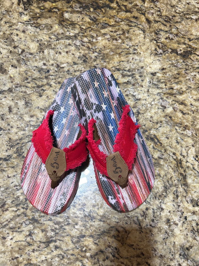 United 4th of July Red Sandals