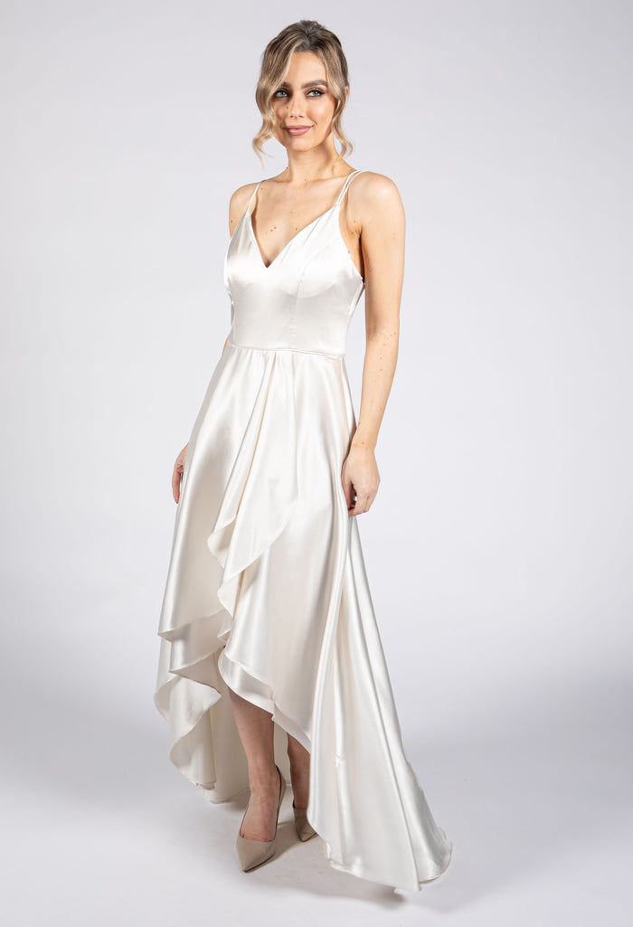 Vanilla Satin Gown