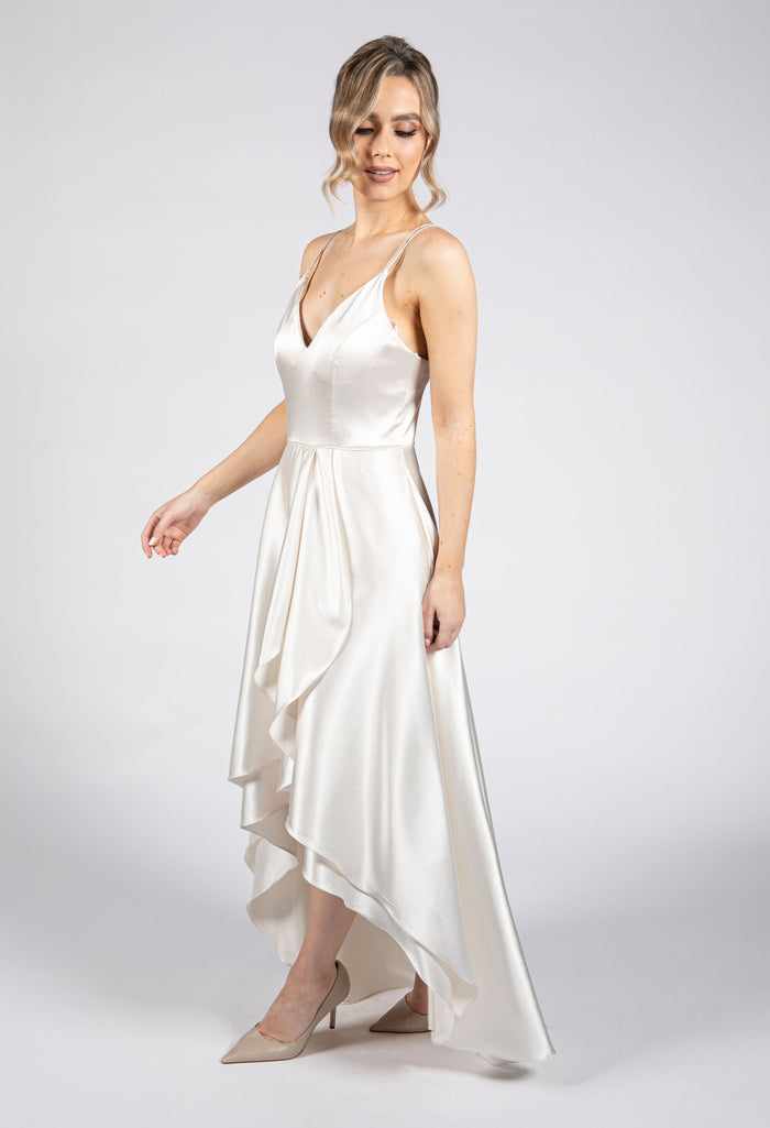 Vanilla Satin Gown