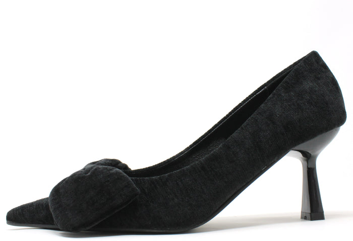 Velvet Bow Heel