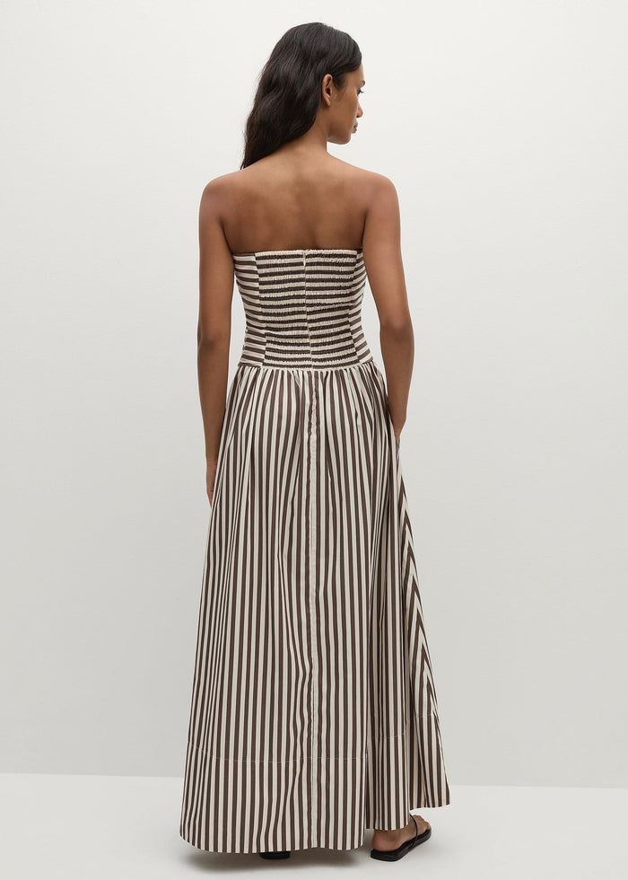 Vera Maxi Dress (Norway Striped Espresso)
