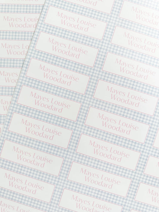 Vinyl Name Labels