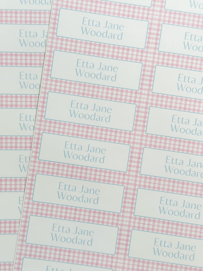 Vinyl Name Labels