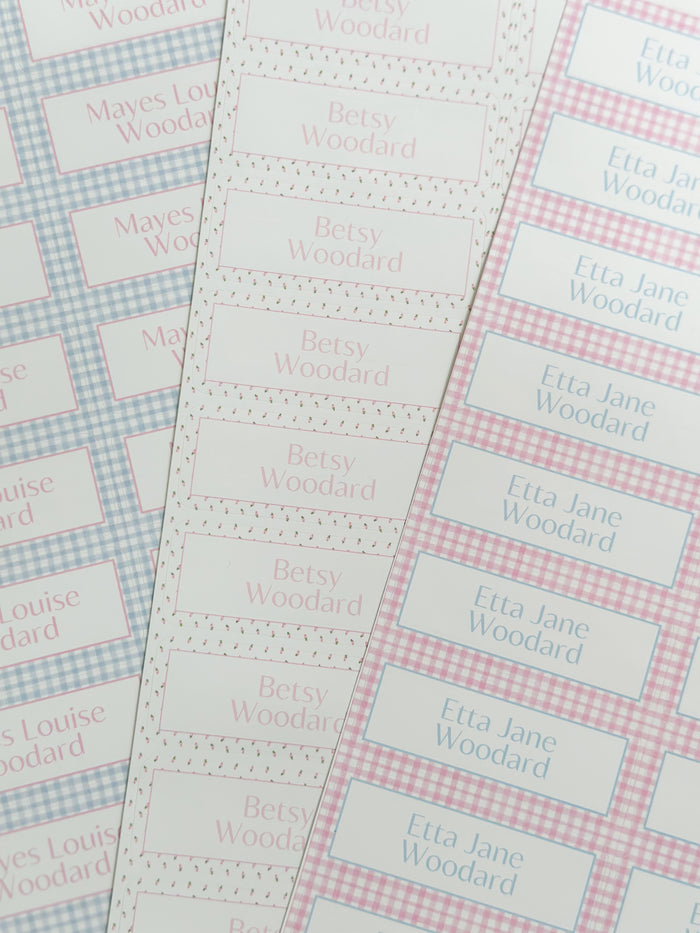 Vinyl Name Labels