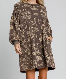 Washed French Terry Dress