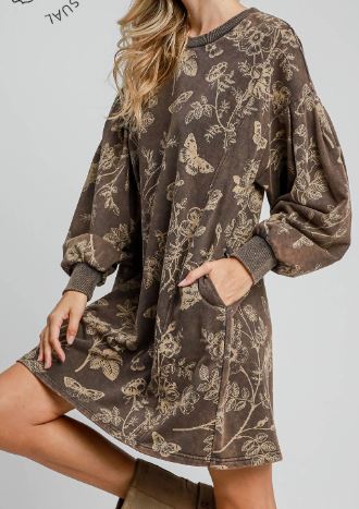Washed French Terry Dress