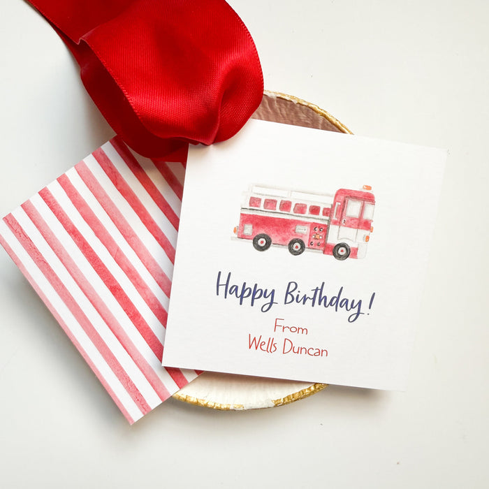 Watercolor Firetruck