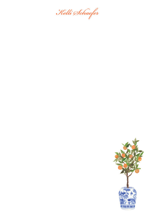 Watercolor Orange Tree Notepad