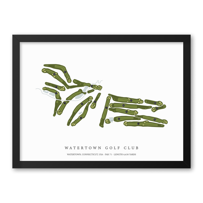Watertown Golf Club | Golf Course Print | Black Frame