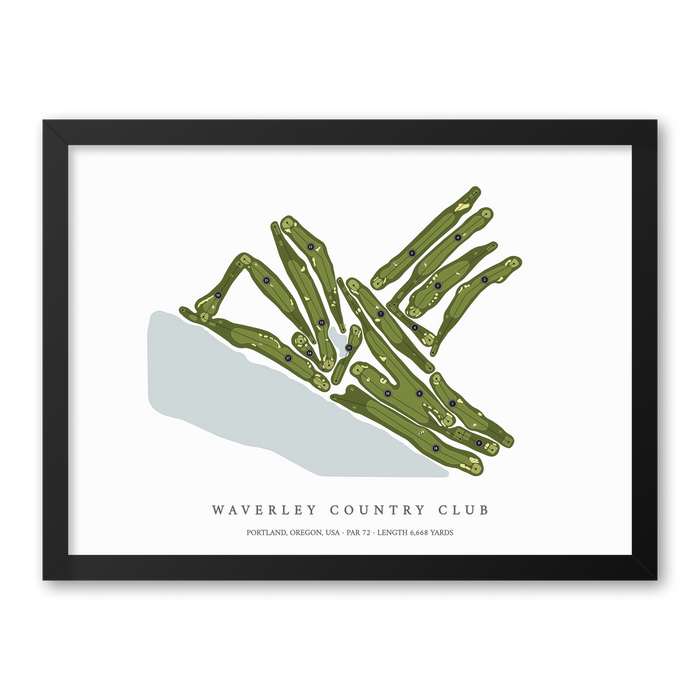 Waverley Country Club | Golf Course Map | Black Frame