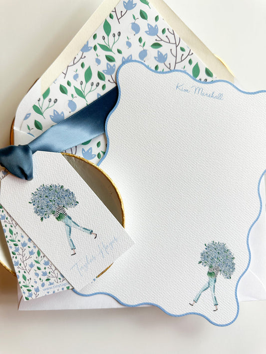 Wavy Edge Hydrangea Girl Gift Set