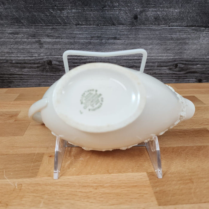 Wedgwood Cream Gravy Boat Queens Ware Embossed Rim Etruria Barlaston