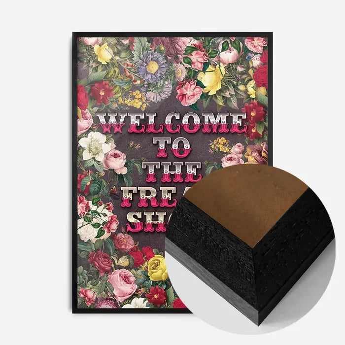 21x30cm | 8¼ x 11¾in / Black Wood Frame