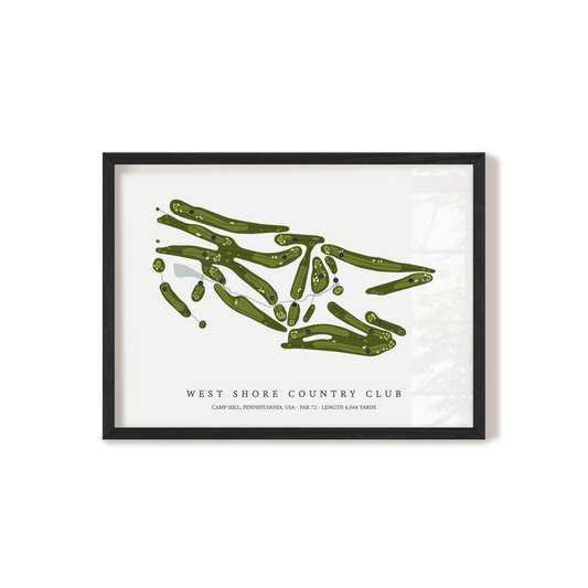 West Shore Country Club | Golf Course Print | Black Frame