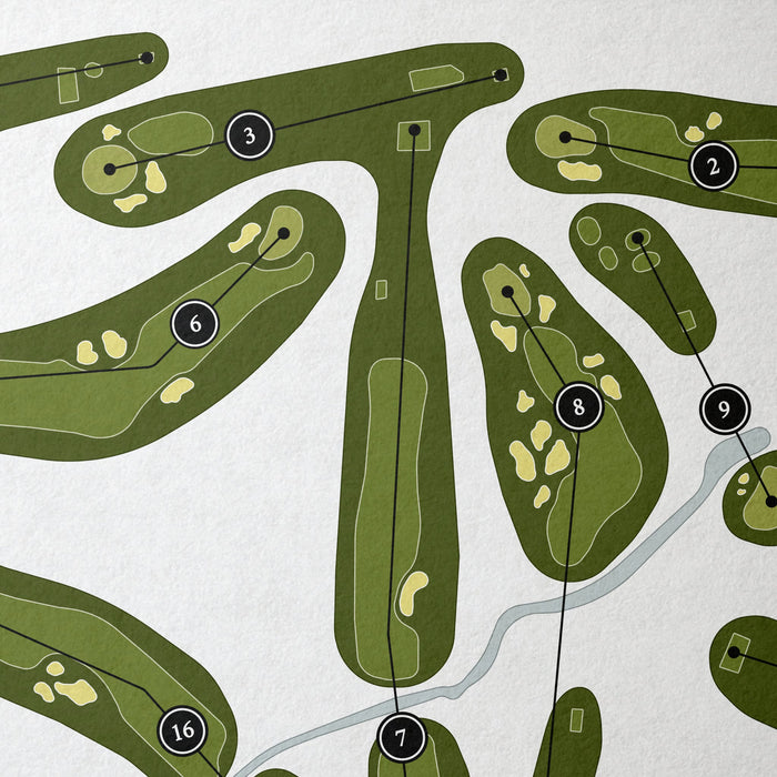 West Shore Country Club | Golf Course Print | Close Up