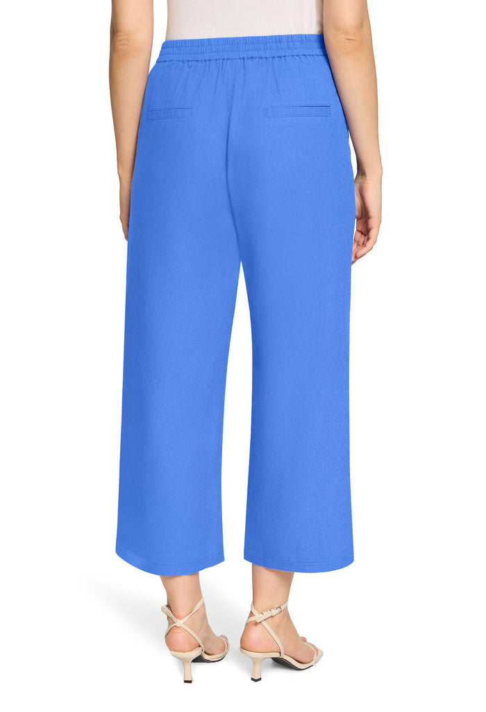 Wide Leg Linen Blend Trousers
