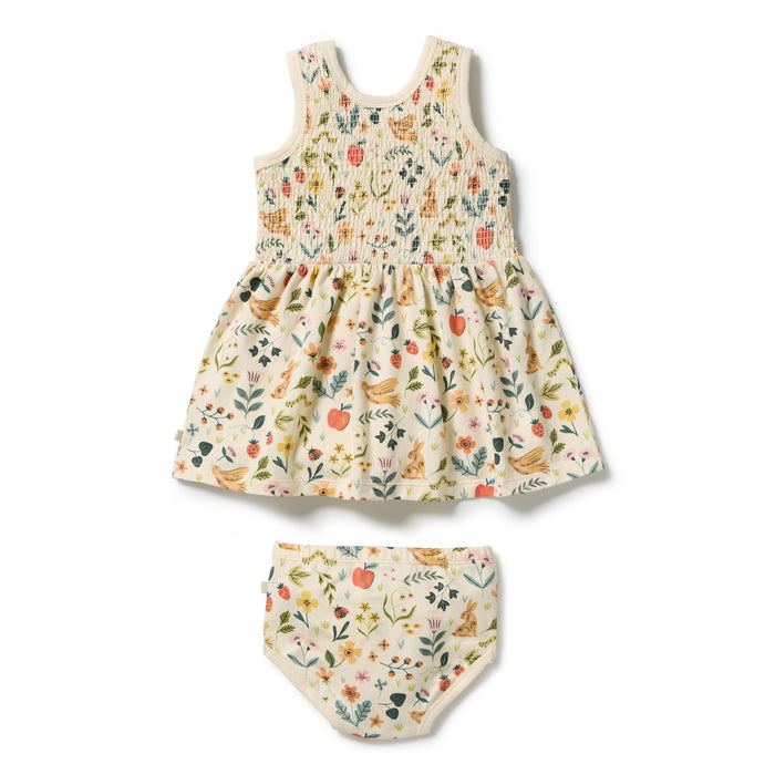 Wilson & Frenchy Dress & Bloomer Set - Summer Garden