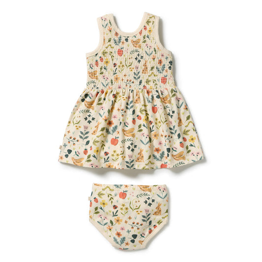 Wilson & Frenchy Dress & Bloomer Set - Summer Garden