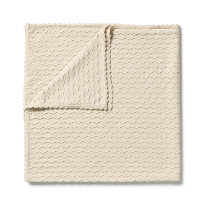 Wilson & Frenchy Knitted Chevron Blanket - Milk Cloud