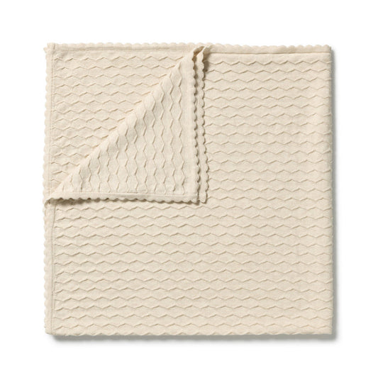 Wilson & Frenchy Knitted Chevron Blanket - Milk Cloud