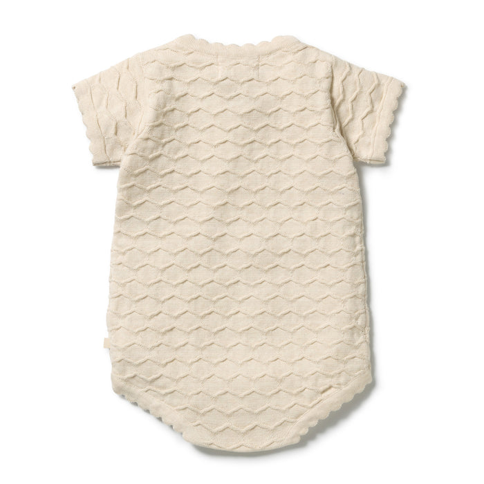Wilson & Frenchy Knitted Chevron Bodysuit - Milk Cloud