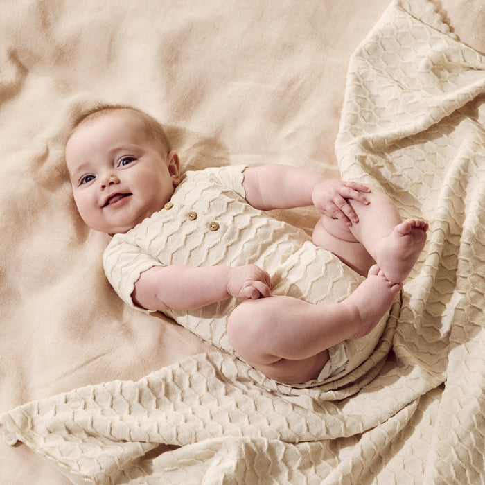 Wilson & Frenchy Knitted Chevron Bodysuit - Milk Cloud
