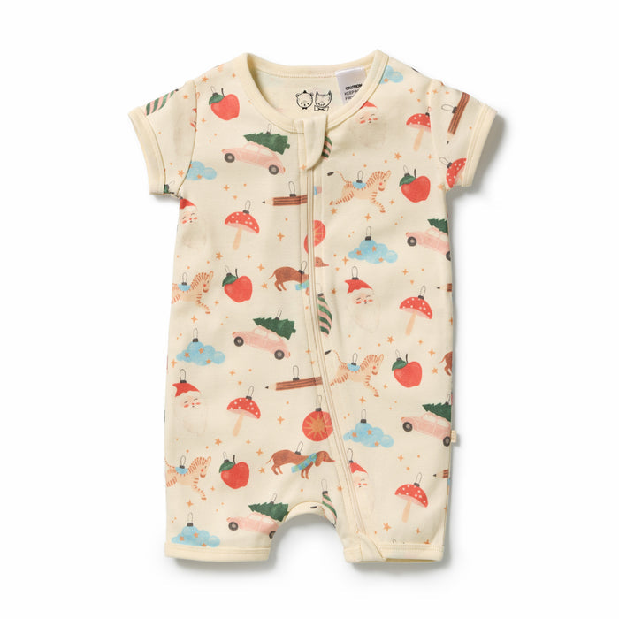 Wilson & Frenchy Organic Boyleg Zipsuit - Deck The Halls