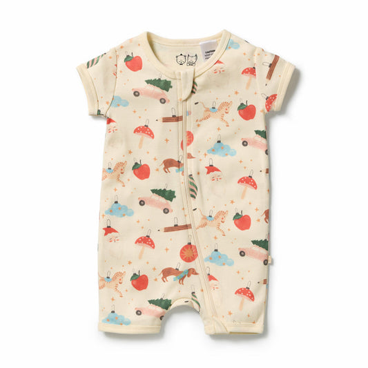 Wilson & Frenchy Organic Boyleg Zipsuit - Deck The Halls