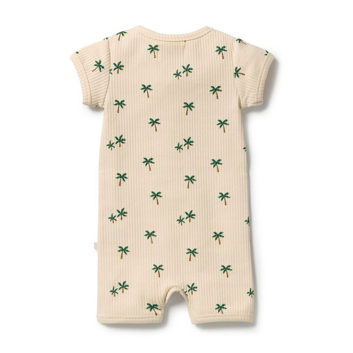 Wilson & Frenchy Organic Boyleg Zipsuit - Tiny Palm