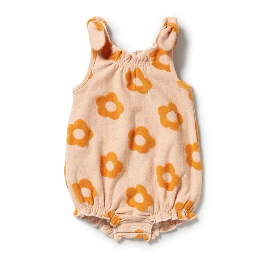 Wilson & Frenchy Terry Tie Playsuit - Daisy Glow