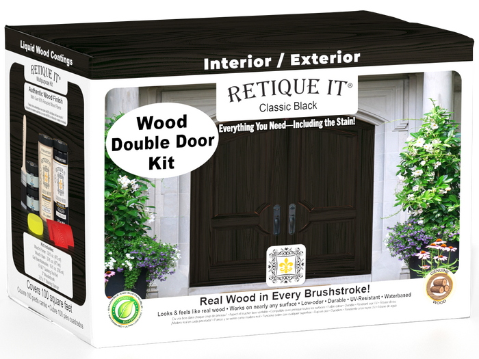 Wood'n Finish Front Door Kit (Double) - Classic Black — box hero